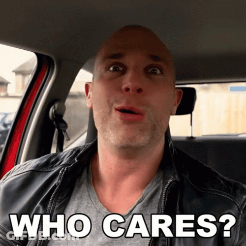 Man Inside The Car Who Cares GIF