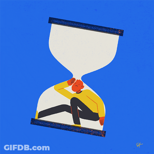 Man  Inside Turning Hourglass GIF