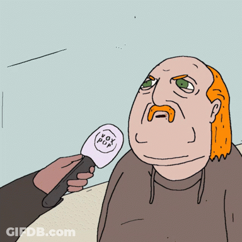 Man Interviewed By Microphone Vox Pop GIF