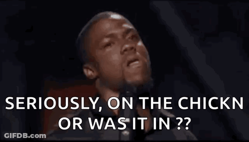 Man Into Microphone Saying Seriously On The Chickn Or Was It In GIF