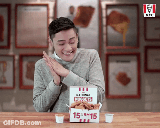 Man Is Excited To Try Kfc GIF