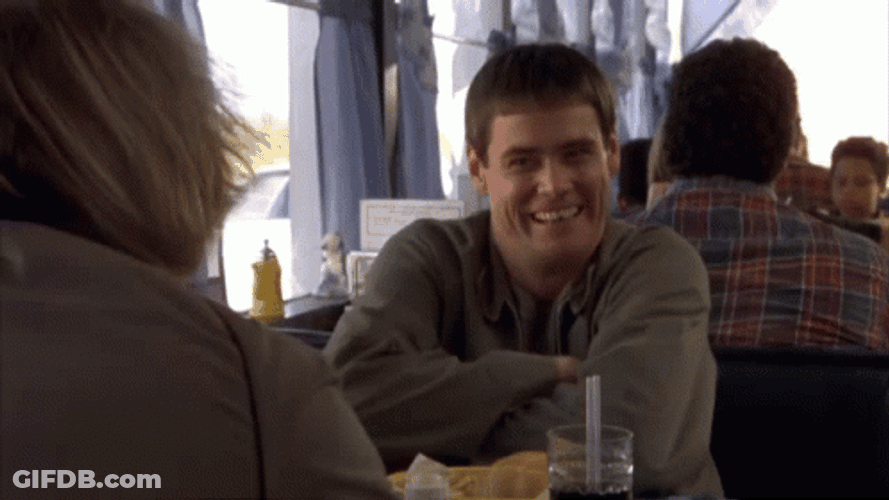 Man Is Happy At Dumb And Dumber Bathroom GIF