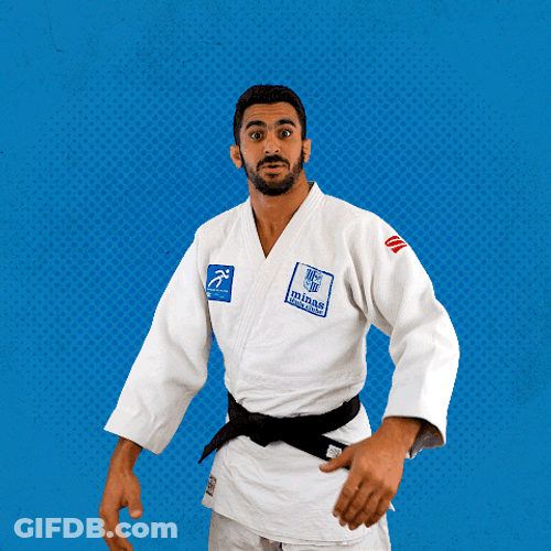 Man Is Ready For Judo Chop GIF