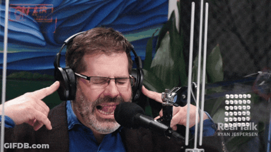 Man Is Stubborn Covering His Ears GIF