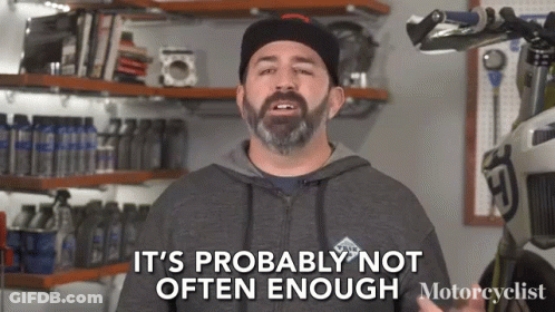 Man 'It's Probably Not Often Enough' In Garage GIF