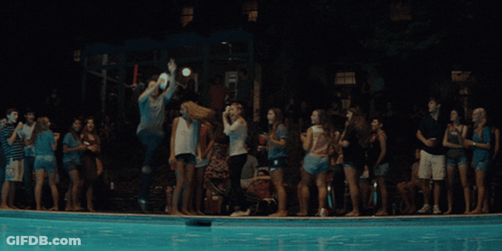 Man Jumping In The Pool GIF