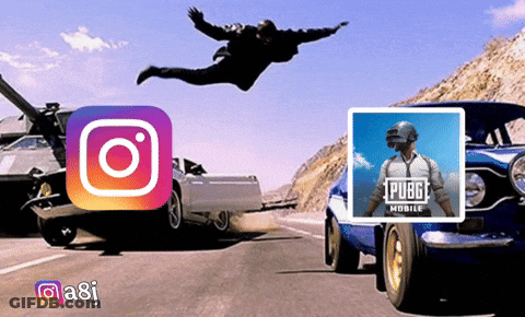 Man Jumping Next To PUBG Mobile Character GIF