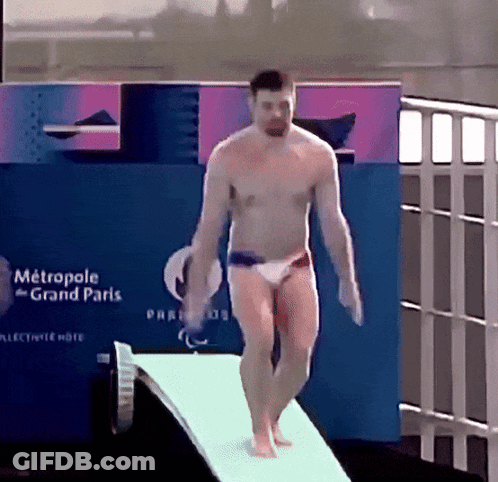 Man Jumping Off Diving Board GIF