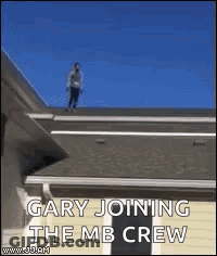 Man Jumping Off Roof Gary Joining The MB Crew GIF