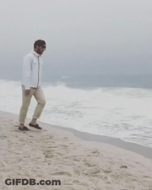 Man Jumping On Quicksand GIF