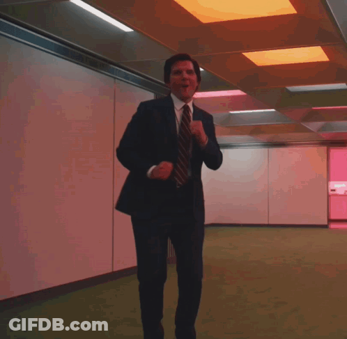 Man Jumping On Trampoline Saying Weeeee GIF