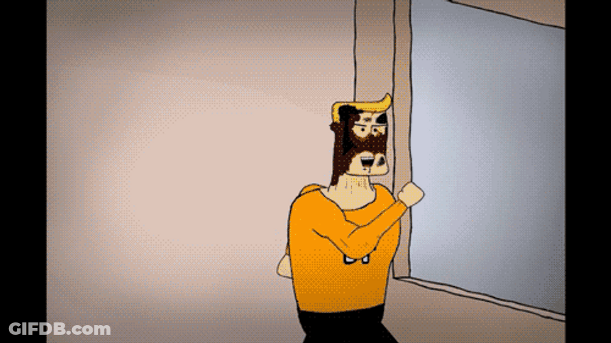 Man Jumping Out Window And Falling GIF