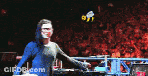 Man Jumping Over Picnic Table In Yard GIF