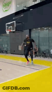 Man Jumping Playing Basketball GIF