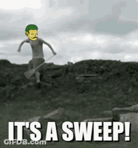Man Jumping Saying It's A Sweep GIF