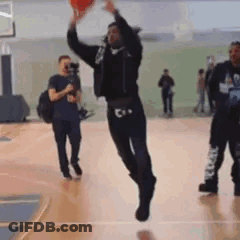 Man Jumping With Basketball GIF