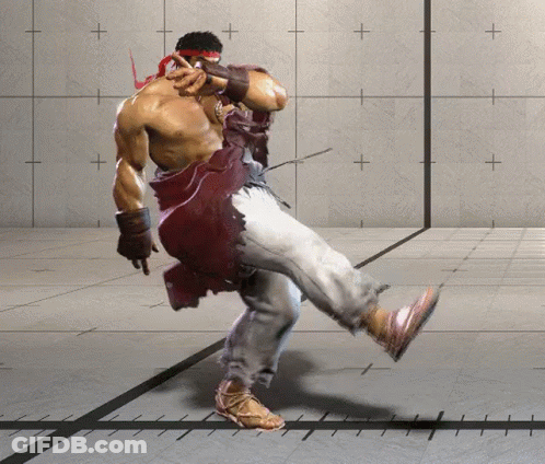 Man Kicking Another Man In Leg GIF