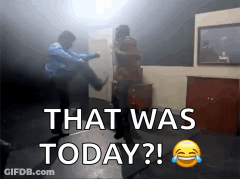 Man Kicking Another Man That Was Today GIF