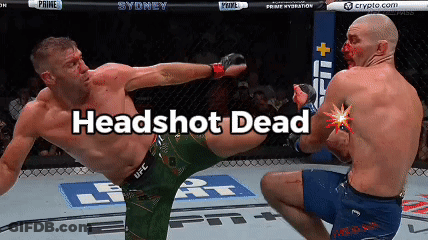 Man Kicking Headshot Dead GIF