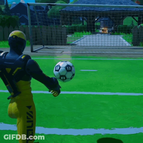 Man Kicking Soccer Ball Number 13 GIF
