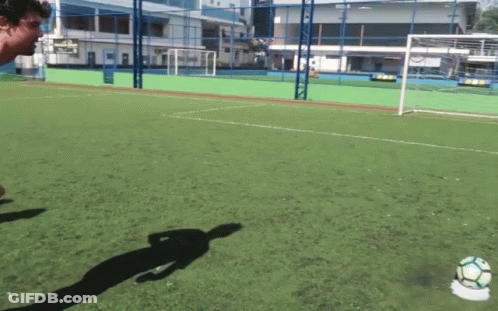 Man Kicking Soccer Ball GIF