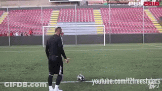 Man Kicking Soccer Ball GIF