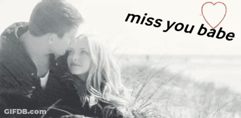 Man Kissing Woman Forehead Miss You Babe GIF