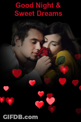 Man Kissing Woman Good Night Sweet Dreams GIF