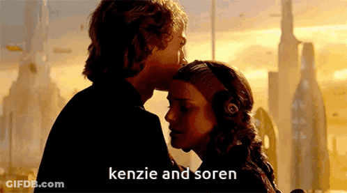 Man Kissing Woman On Forehead Star Wars GIF