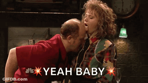 Man Kissing Woman Saying Yeah Baby GIF