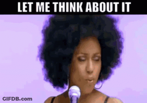 Man Kneeling Before Two Women Saying Let Me Think About It GIF