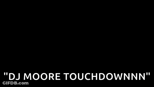 Man Kneeling In Dark Room DJ Moore Touchdown GIF