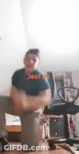 Man Kneeling In Front Of Office Chair Jest Ok GIF