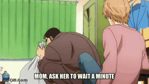 Man Kneeling Next To Woman Mom Ask Her To Wait GIF