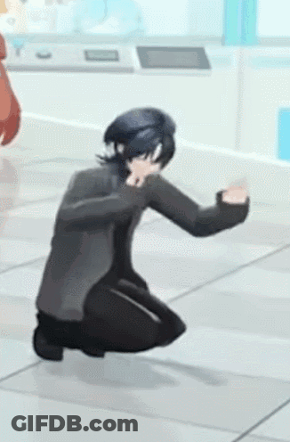 Man Kneeling Wearing VR Headset GIF
