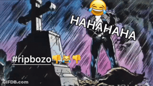 Man Laughing In Front Of Grave #Ripbozo GIF