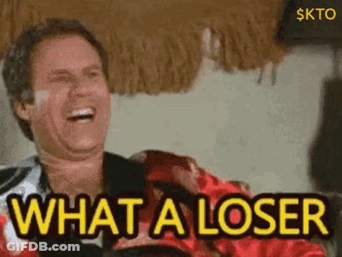 Man Laughing Saying What A Loser GIF