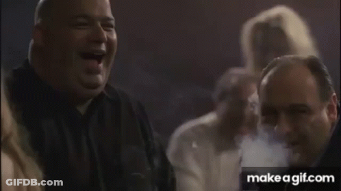 Man Laughing Smoking Cigarette GIF