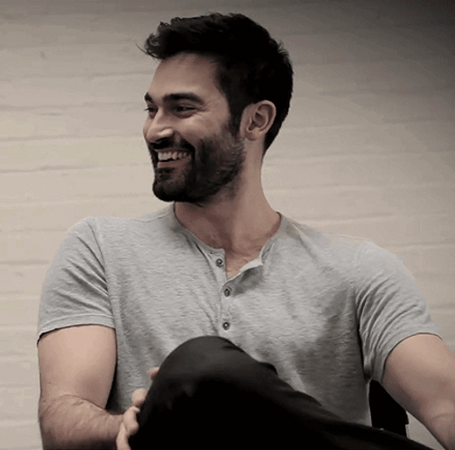 Man Laughing Tyler Hoechlin GIF