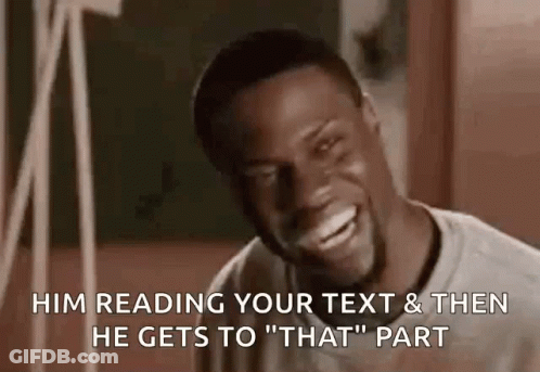 Man Laughing While Reading Text GIF