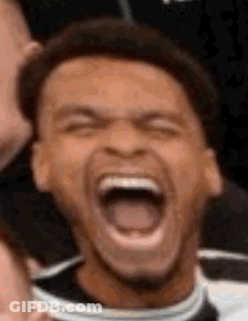 Man Laughing Wide Open GIF