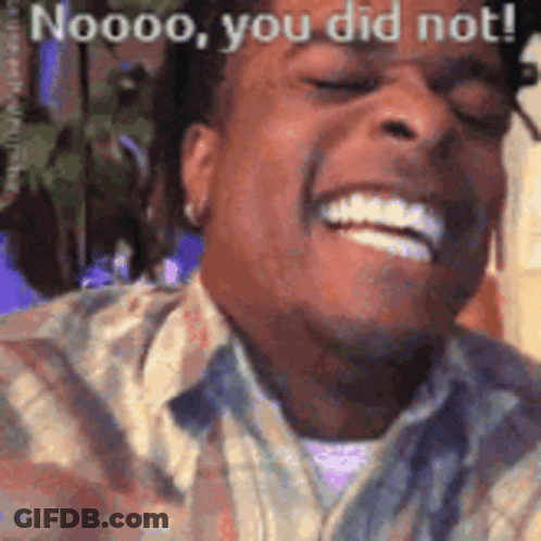 Man Laughing With Eyes Closed Saying Nooo You Did Not GIF
