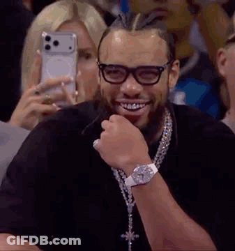 Man Laughing With Glasses And Watch GIF