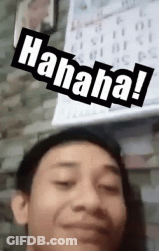 Man Laughing With Hahaha Sticker GIF