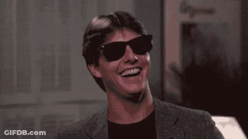 Man Laughing With Mouth Open And Sunglasses GIF