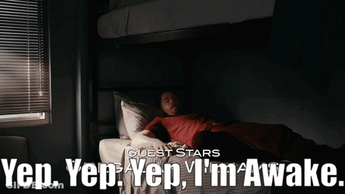 Man Laying Down Guest Stars Yep Yep Yep Awake GIF
