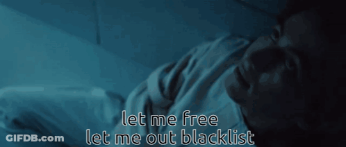 Man Laying Down Saying Let Me Free Let Me Out Blacklist GIF