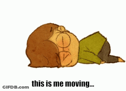 Man Laying Down Saying This Is Me Moving GIF