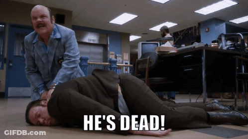 Man Laying Floor He's Dead GIF
