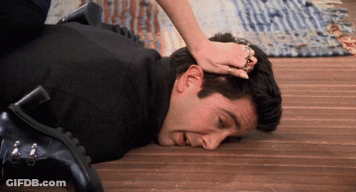 Man Laying Head On Woman's Lap GIF